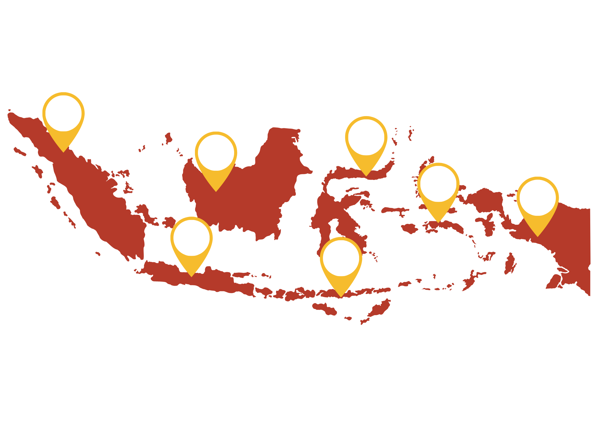 Semua lokasi kami di seluruh Indonesia